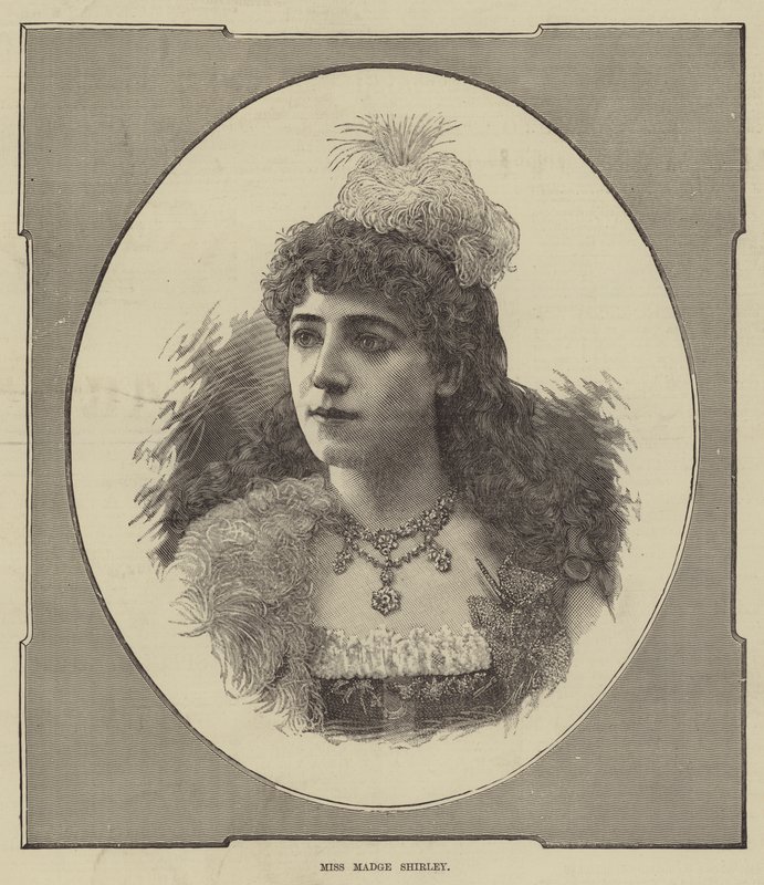 Frøken Madge Shirley (gravering) av English School