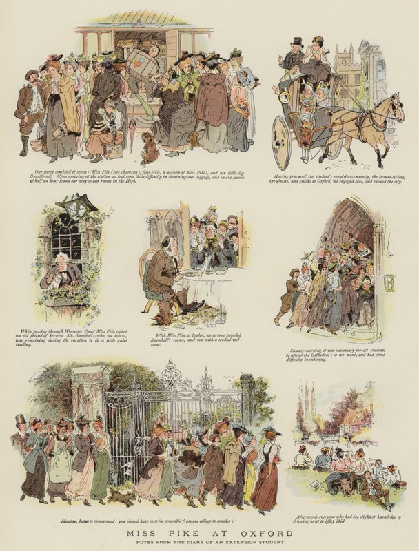Miss Pike at Oxford (farge litho) av English School