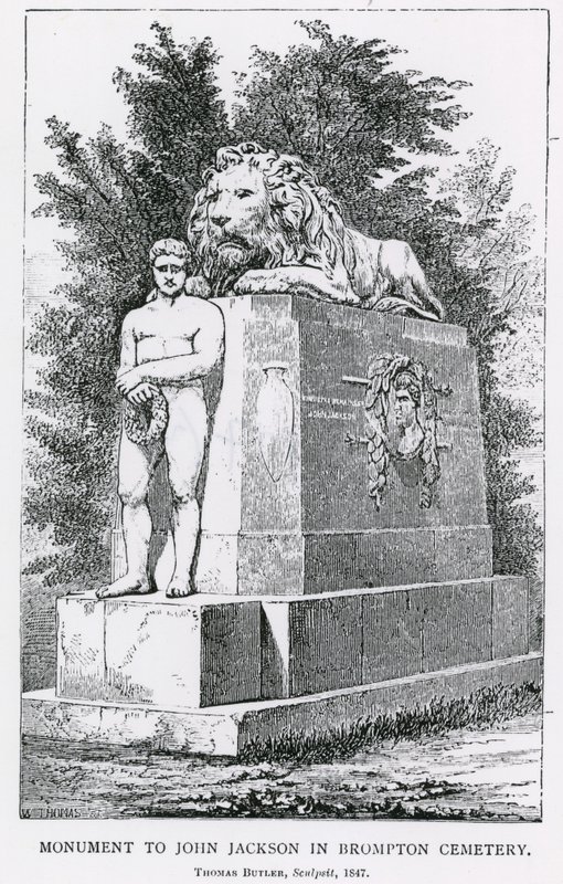 Monument til John Jackson på Brompton Cemetery av English School