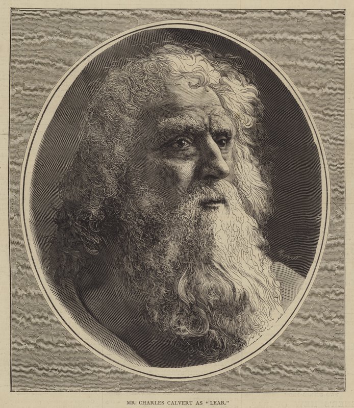 Mr Charles Calvert som "Lear" (gravering) av English School