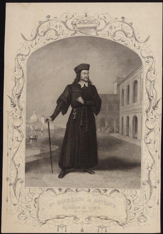 Mr Macready som Shylock av English School