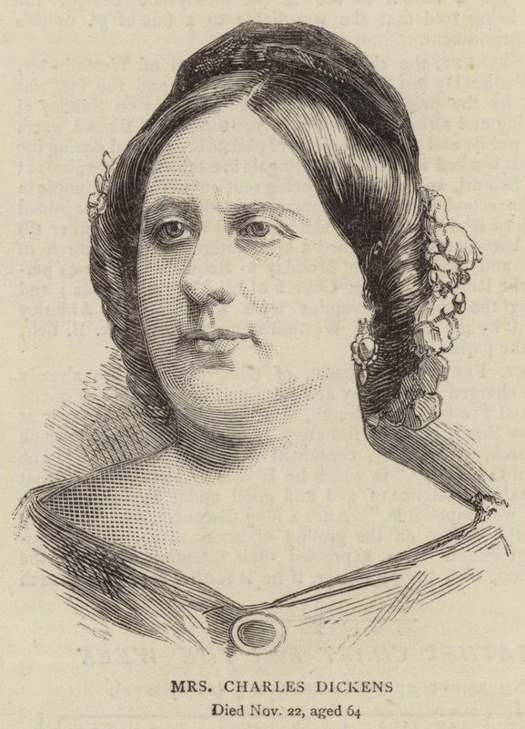 Mrs Charles Dickens (gravering) av English School