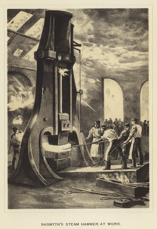 Nasmyths Steam Hammer at Work av English School