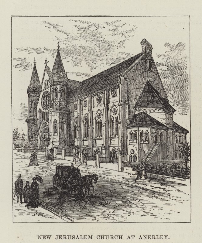 New Jerusalem Church at Anerley (gravering) av English School