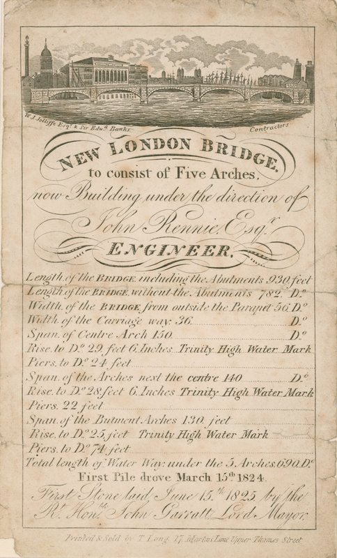 New London Bridge - John Rennie Engineer av English School