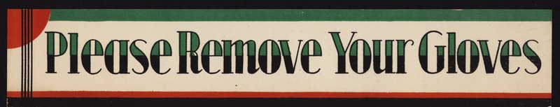 Merk: Vennligst fjern hanskene (farge litho) av English School