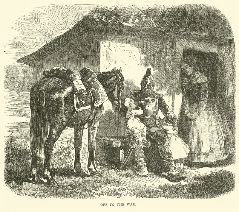 Ut i krigen, oktober 1870 av English School