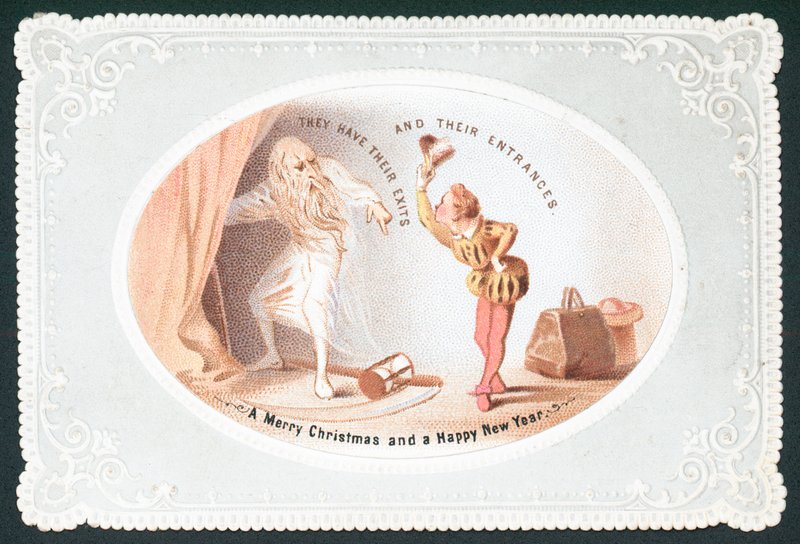 Old Father Time, julekort av English School