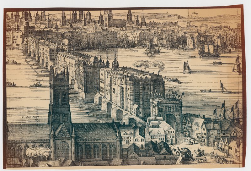 Old London Bridge av English School