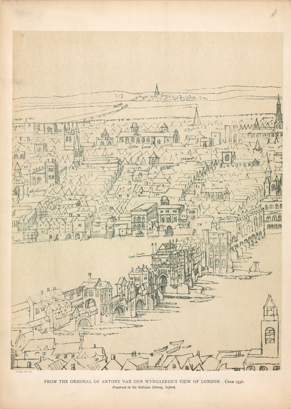 Old London Bridge av English School