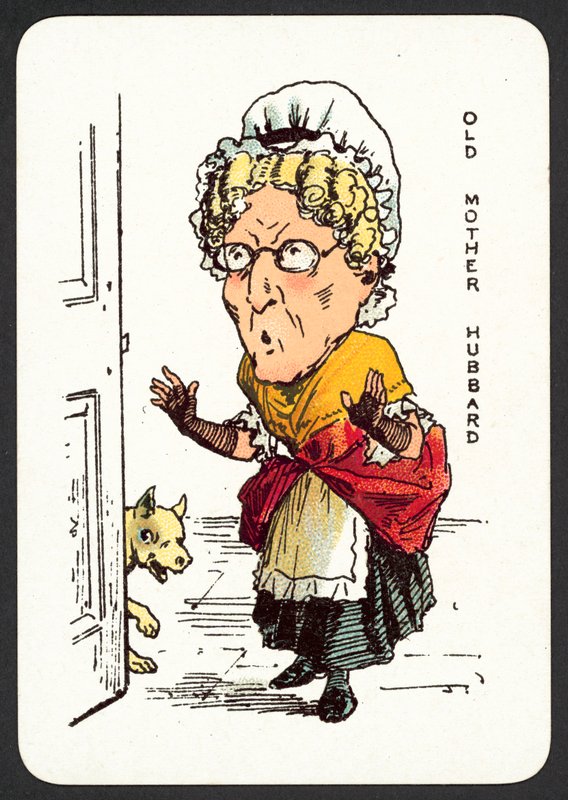 Old Mother Hubbard (farge litho) av English School
