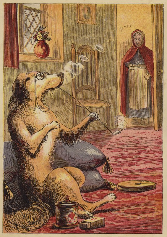 Old Mother Hubbard (farget gravering) av English School