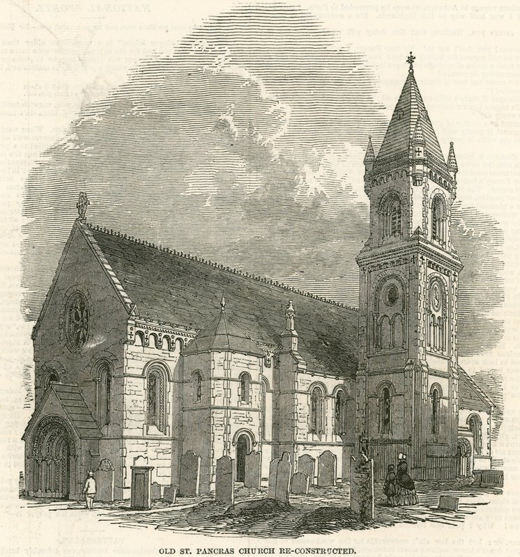 Old St Pancras Church, London, rekonstruert av English School