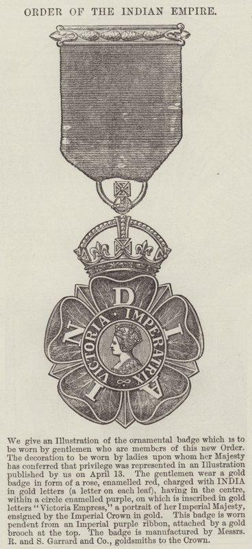 Det indiske imperiets orden (gravering) av English School
