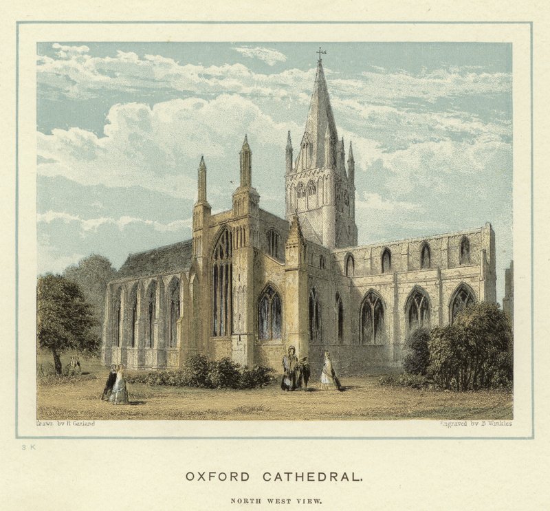 Oxford katedral, utsikt mot nordvest av English School