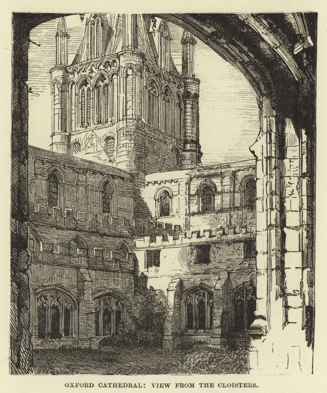 Oxford katedral, utsikt fra klosteret av English School