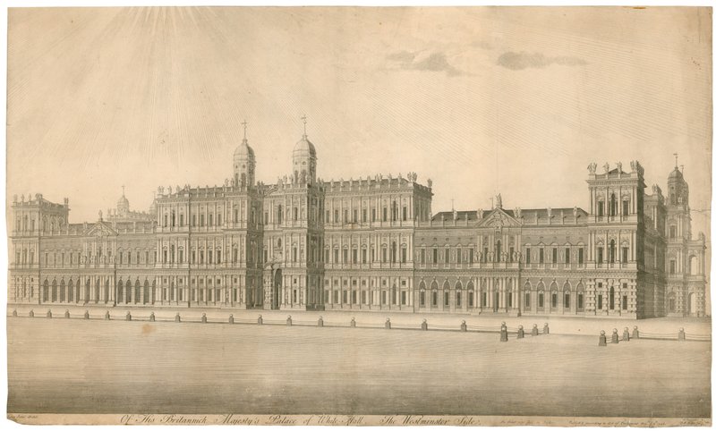 Palace of Whitehall. Publisert 1748 av English School