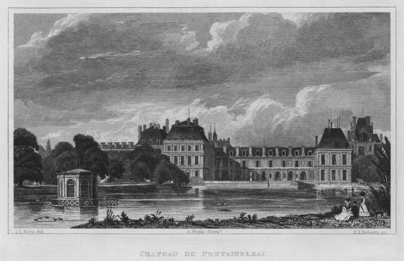 Paris, Chateau De Fontainebleau (gravering) av English School