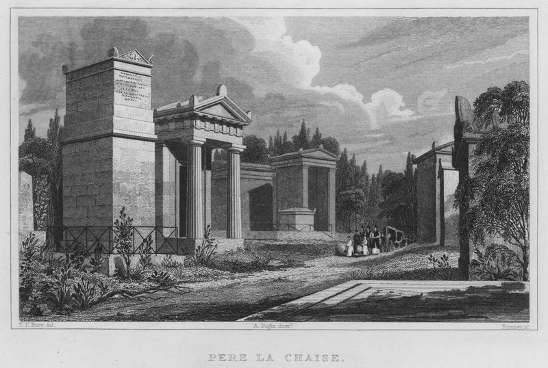 Paris, Pere La Chaise (gravering) av English School