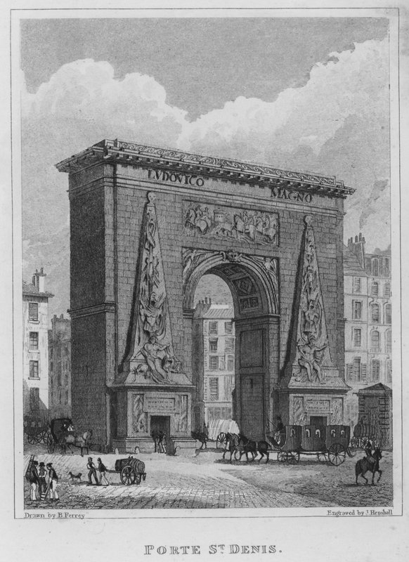 Paris, Porte St Denis (gravering) av English School
