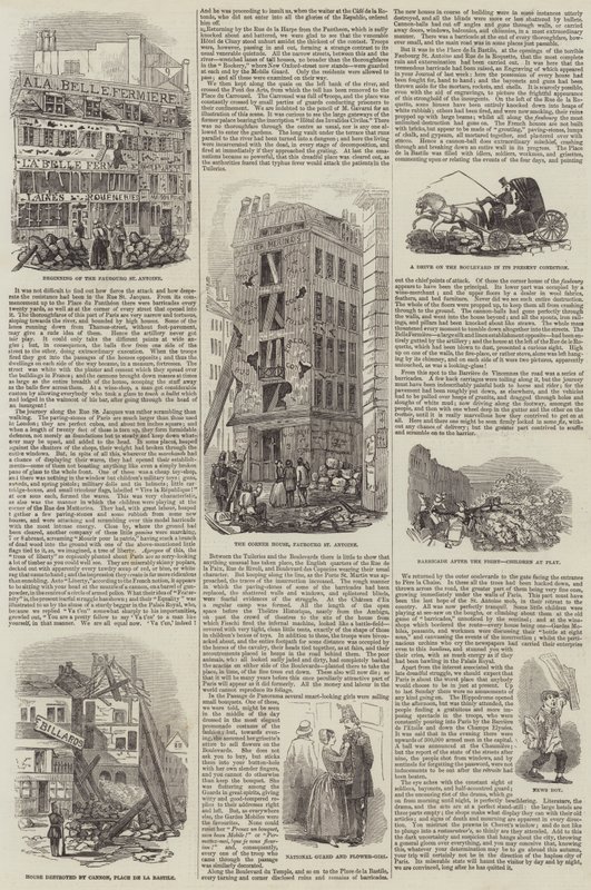 Paris etter oppstanden (gravering) av English School