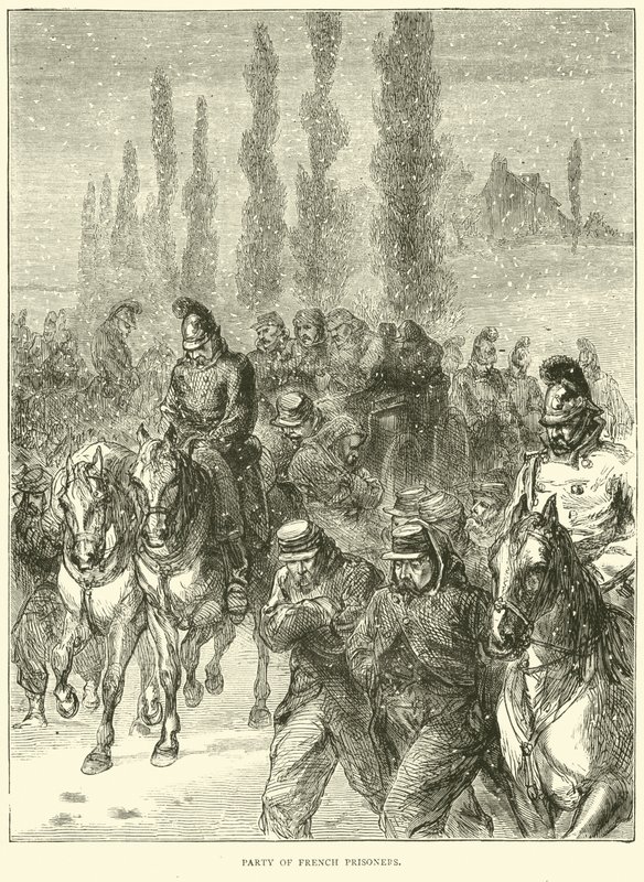 Parti av franske fanger, januar 1871 av English School