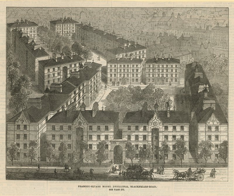 Peabody Square modellboliger av English School