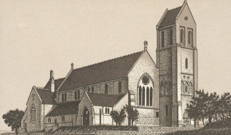 Penarth Church (litho) av English School
