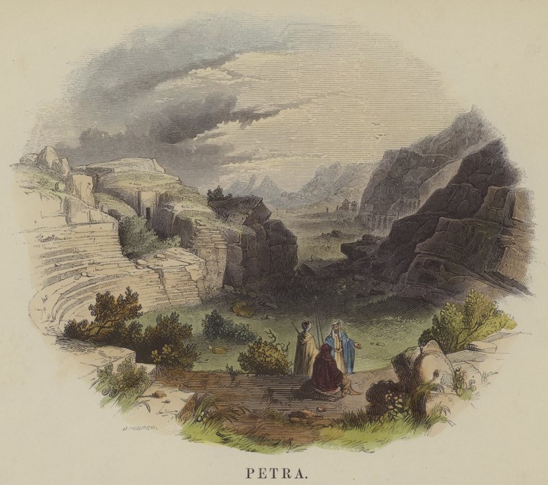 Petra (farget gravering) av English School