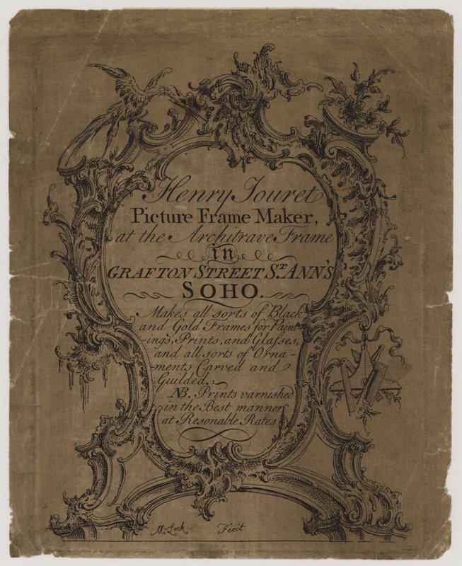 Picture Frame Maker, Henry Jouret, byttekort av English School