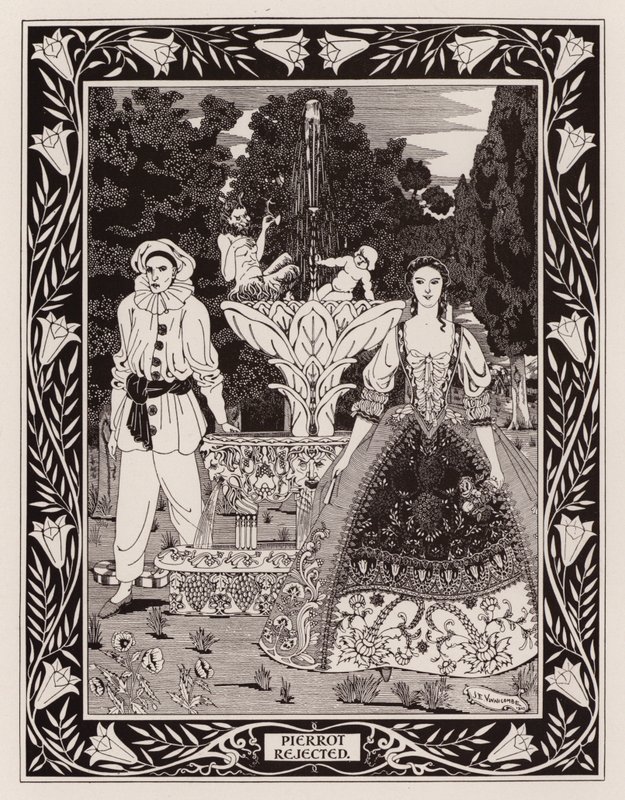 Pierrot avvist (litho) av English School