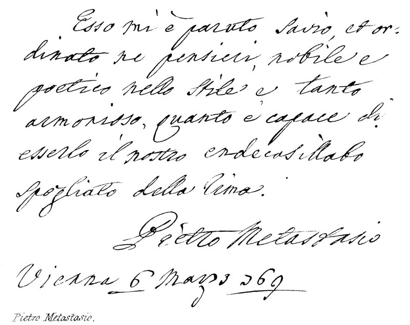 Pietro Metastasio av English School
