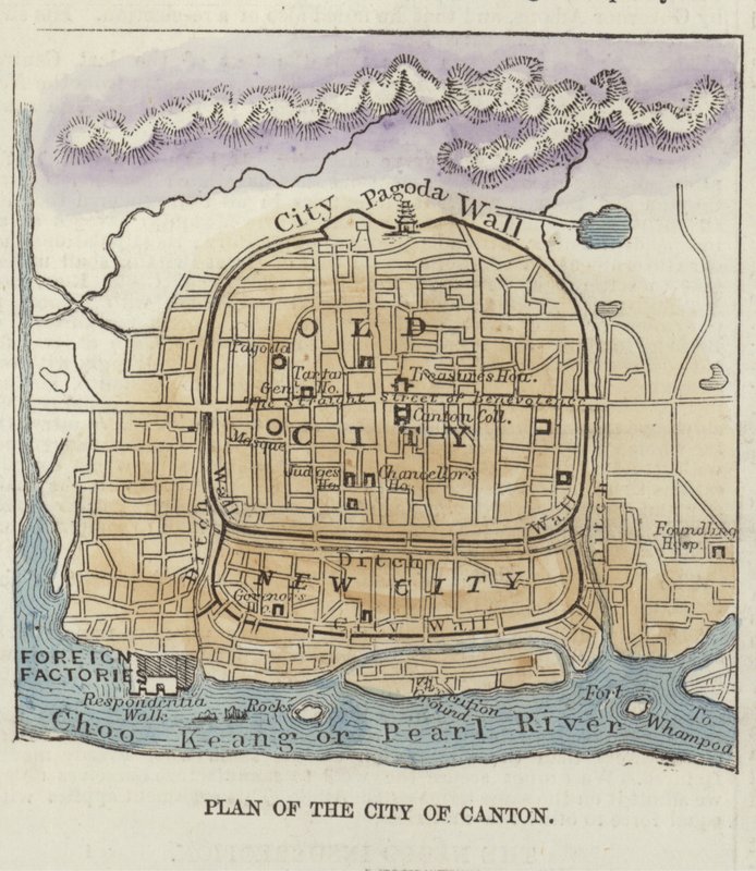 Plan for byen Canton av English School