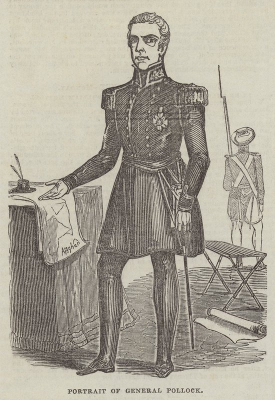 Portrett av General Pollock (gravering) av English School