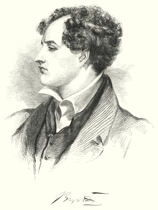 Portrett av Lord Byron av English School