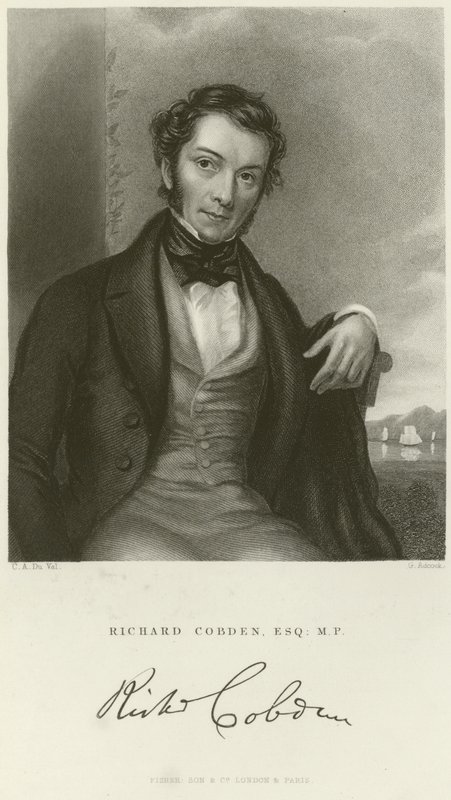 Portrett av Richard Cobden av English School