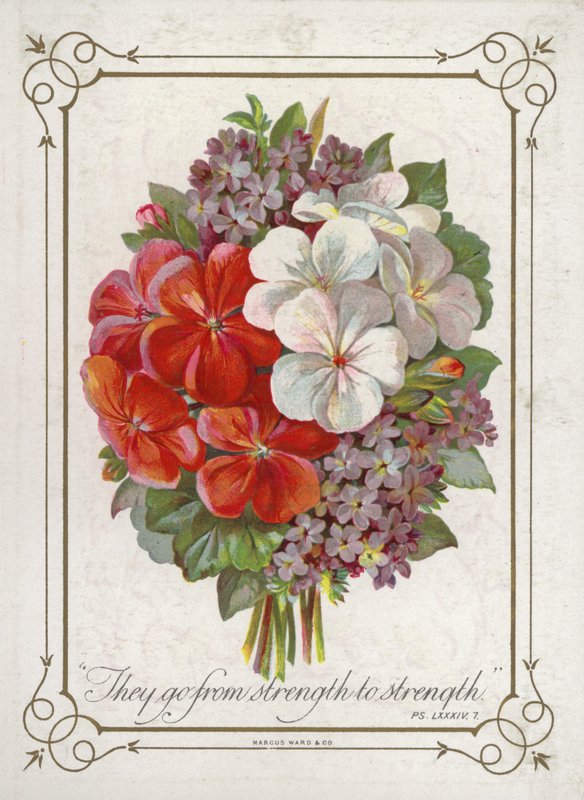 Posy av blomster av English School