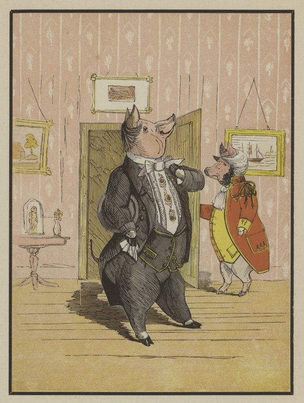 Precocious Piggy (farge litho) av English School