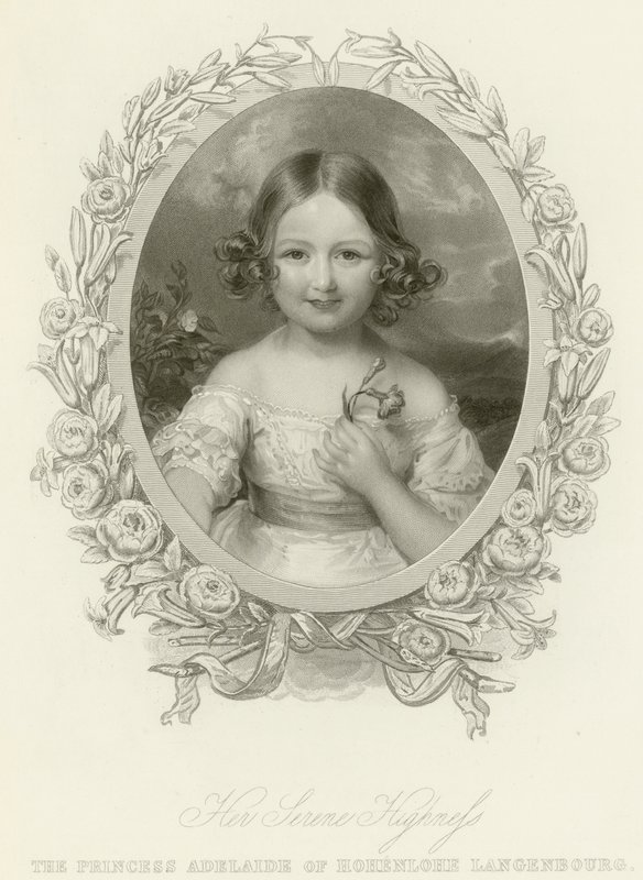 Prinsesse Adelaide av Hohenlohe-Langenburg av English School