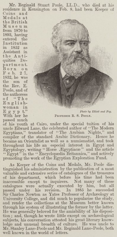 Professor RS Poole (gravering) av English School
