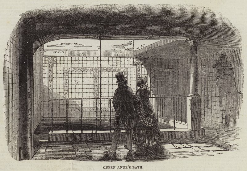 Queen Anne's Bath (gravering) av English School