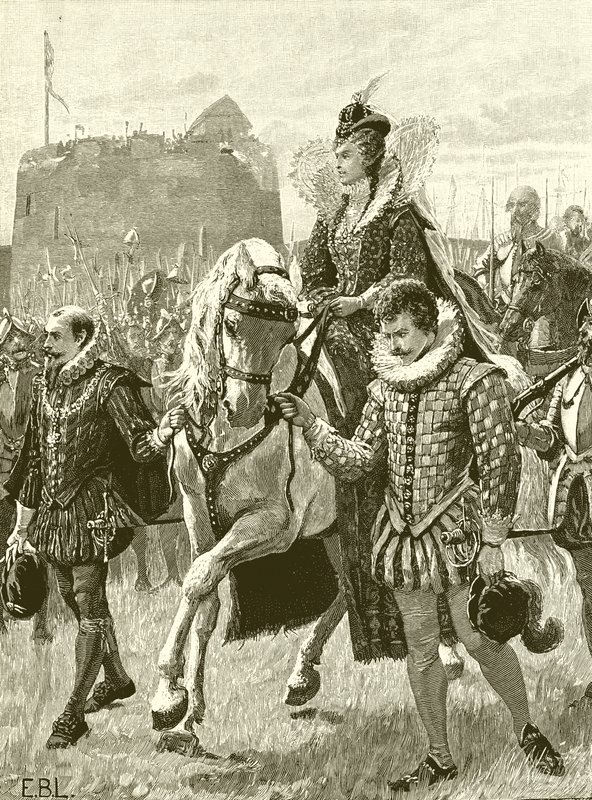 Dronning Elizabeth på Tilbury av English School