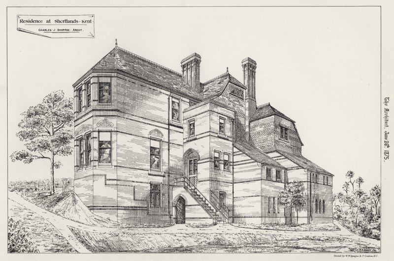 Bosted i Shortlands, Kent (gravering) av English School