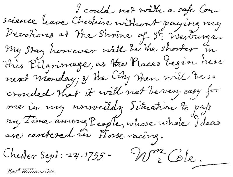 Revd William Cole av English School