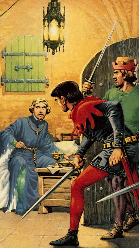 Richard II på Pontefract Castle av English School