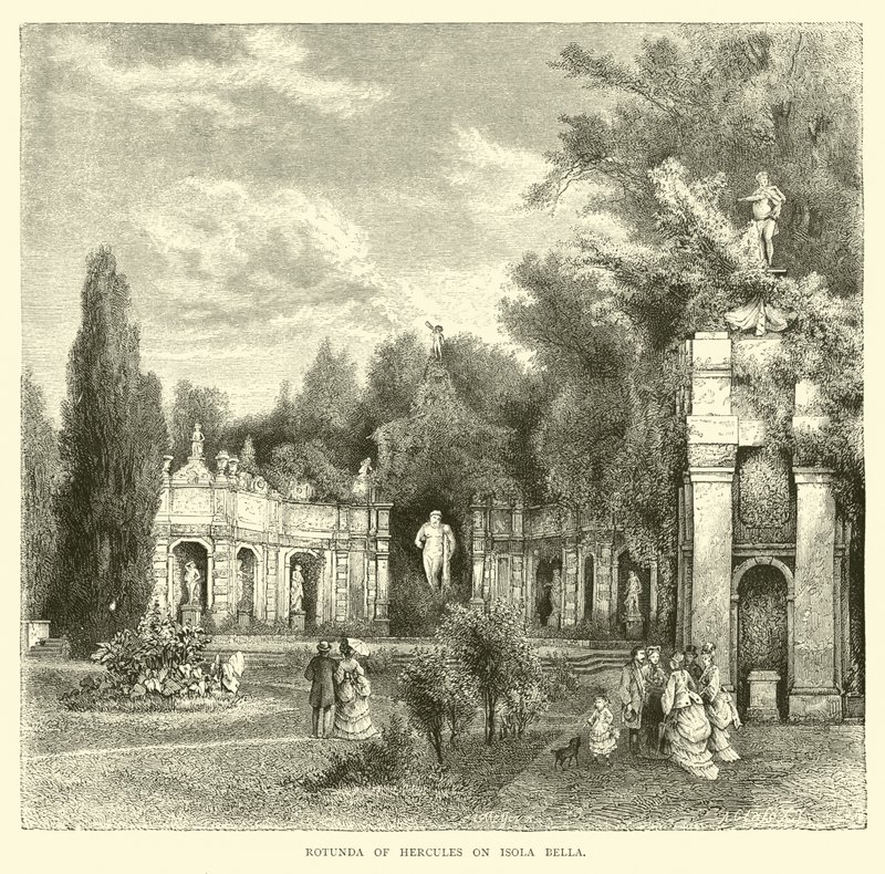 Rotunda of Hercules på Isola Bella av English School