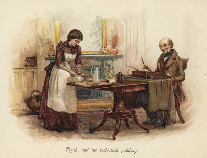 Ruth og biffpuddingen (chromolitho) av English School