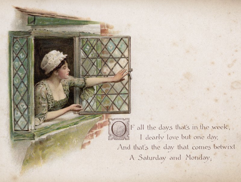 Sally in our Alley (farge litho) av English School