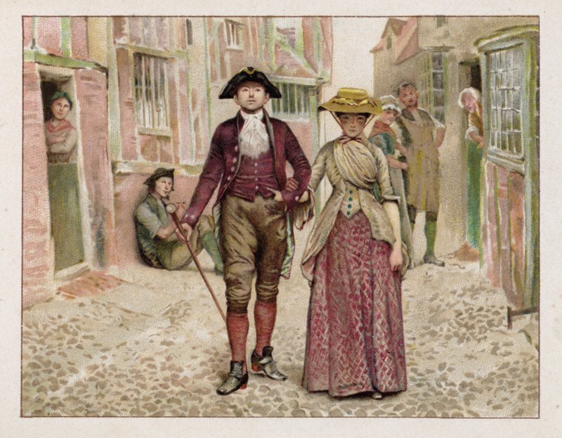 Sally in our Alley (farge litho) av English School