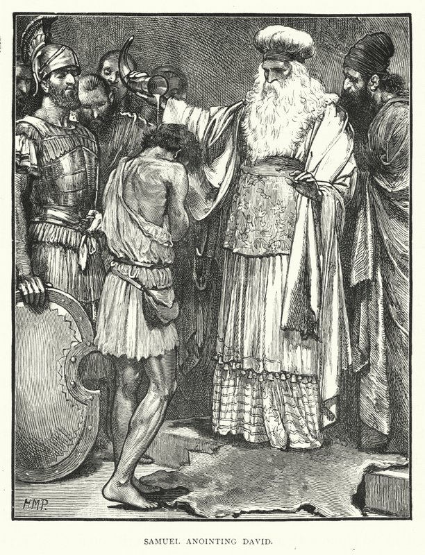 Samuel salver David (gravering) av English School